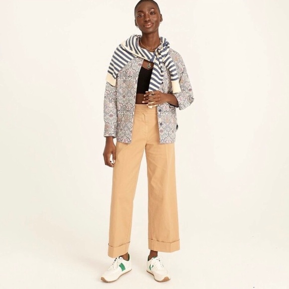 J. Crew Pants - J.Crew Wide Leg Pleated Chino Pants Size 6